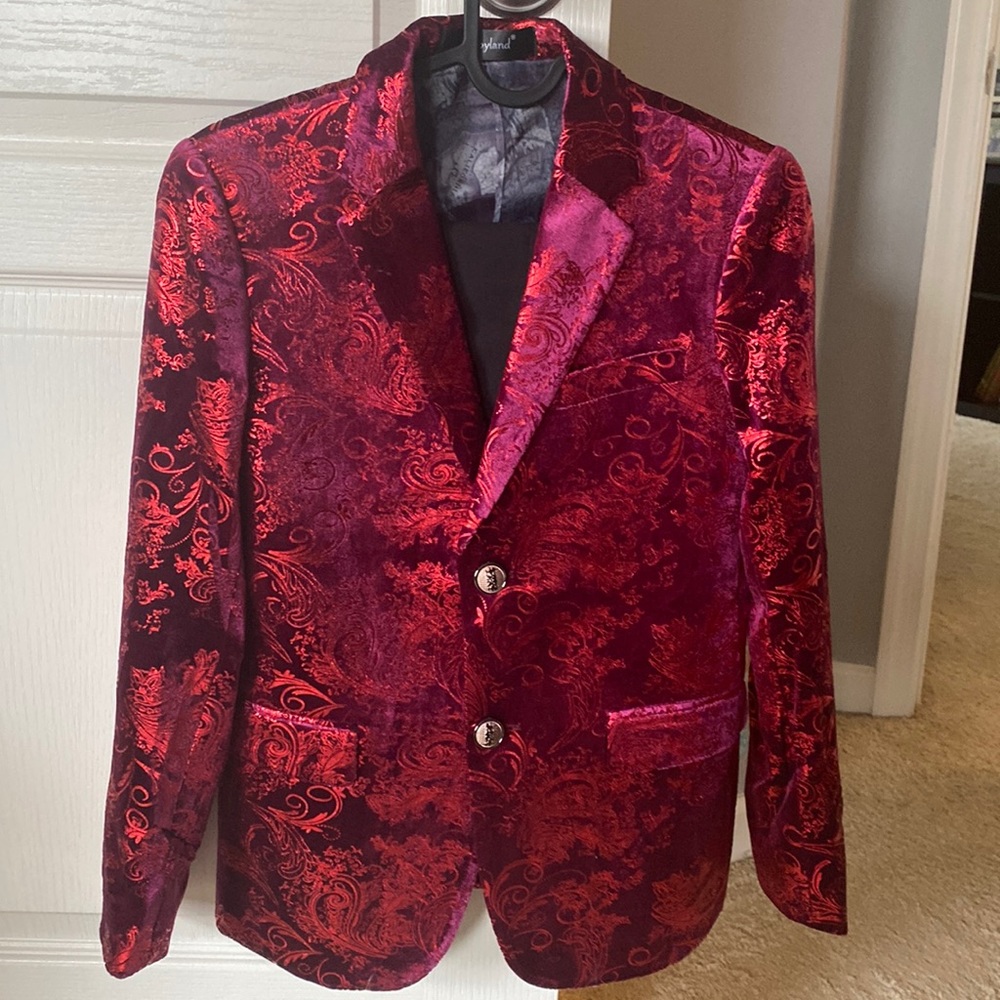 Boys Brocade Suit Jacket and Pants